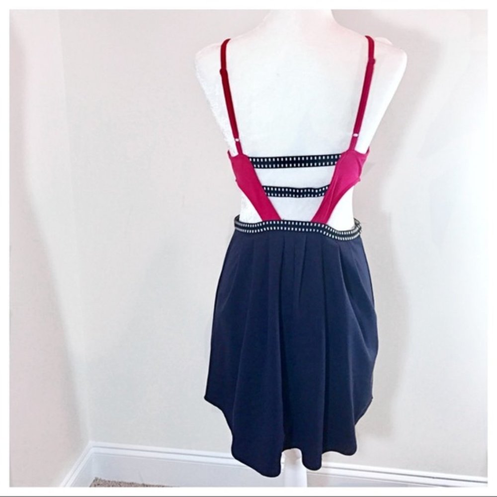 🎉Silence & Noise Cut Out Blue & Pink Dress Small